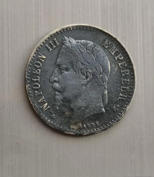 Редкая монета 50 сантимов 1864 года Серебро Наполеон Третий  mpv814 З аукціону