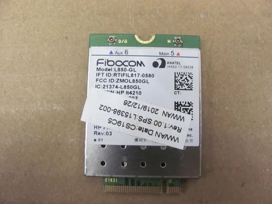 номер0928-18 4G Модем Fibocom L850-GL SPS L15398-002 l70670-005 L917823-001 для  HP Elitebook 735 745 840 850 G6 G5 x360 1030 g7 430 g6 zbook 17 g5 g6 оригінал Ціна