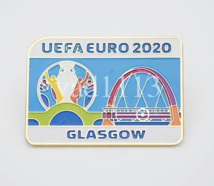 фото, Футбол значок из серии  "ЕВРО 2020" город организатор - Глазго Шотландия