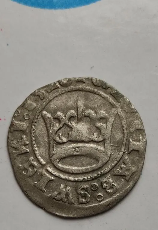 Монета полугрош Людовик Ягеллончик король Галичины, Хорватии, Силезии и проч., чекан Свидница ufm322 З аукціону