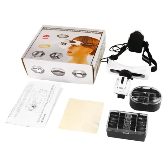 Лупа бінокулярна  з Led  підсвіткою, 5Х 10Х 15Х 20Х (9892Е1) З аукціону