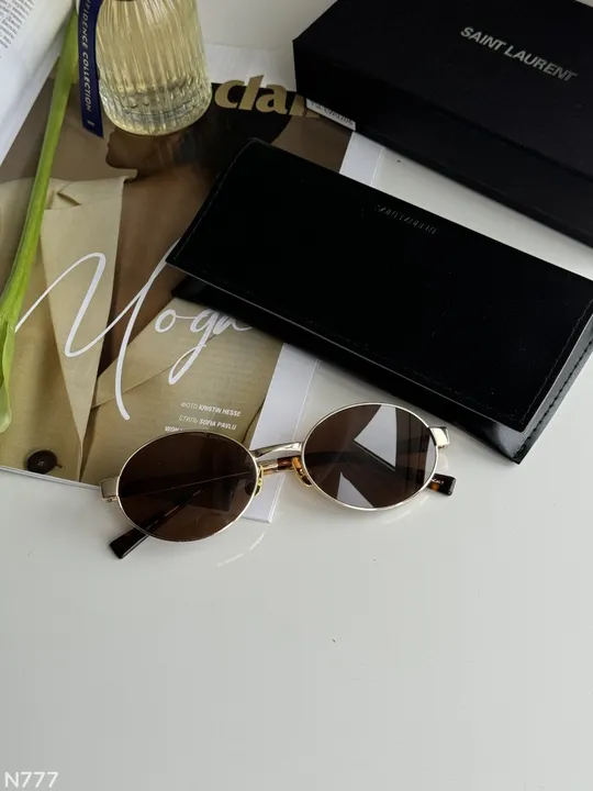 Сонцезахисні окуляри Saint Laurent SL 692 002 Brown/Gold M (EW0201) Недорого