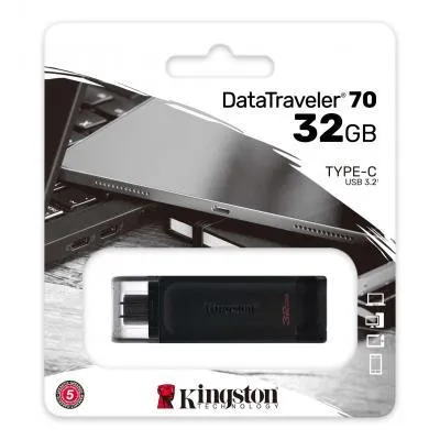 USB флеш накопитель Kingston 32GB DataTraveler 70 USB 3.2 / Type-C (DT70/32GB) З аукціону