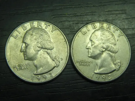 1/4 долара 1993 США (два різновиди) Ціна