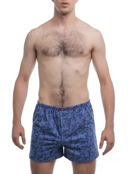 Чоловічі труси боксери класика бавовна Bono МБ 000428 принт акули блакині 48 Ціна