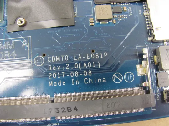 638-17 материнська плата SR340  i5-7300U CDM70 LA-E081P  для  Dell Latitude E5480 оригінал Характеристики