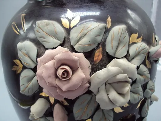 Купити Ваза фарфор Барановка цветы розы высота 27 см, диаметр 11,4 см №14042