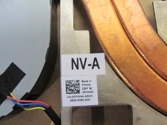 номер1000-3 система охолодження Кулер Охолоджувальний блок Охолоджувальна система Кулери та системи охолодження Охолодження материнської плати cooling system NV-A 0PF0HW AT1TT003ZAL  для DELL Precision 17 7720 M7720  оригінал З аукціону