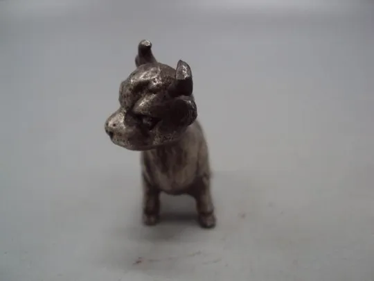 Фигура миниатюра статуэтка бык теленок бычок серебро 800 проба вес 43,02 г высота 3,5см №14435 З аукціону