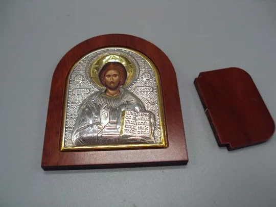 Икона спаситель Иисус Христос иконка серебро 925 проба Laminato Ag Theodora Италия 8,2х6,9 см №13489 Характеристики