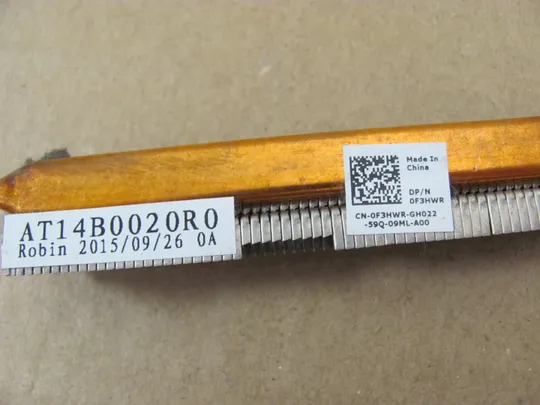 432-19 трубка охолодження AT14B0020R0 0F3HWR 053JGG для  DELL Latitude 3550 E3550 3450 оригінал Продаж