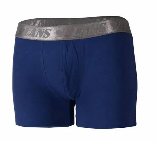 Труси чоловічі шорти Lans бавовна на широкій відкритій гумці 06/036 сині, розмір XL 52 L Ціна