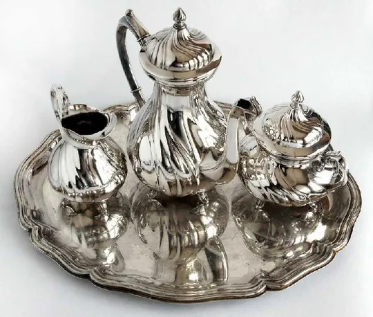 Чайно-кавовий сервіз посріблення EPNS Alpacca 1910 р. WMF Німеччина З аукціону