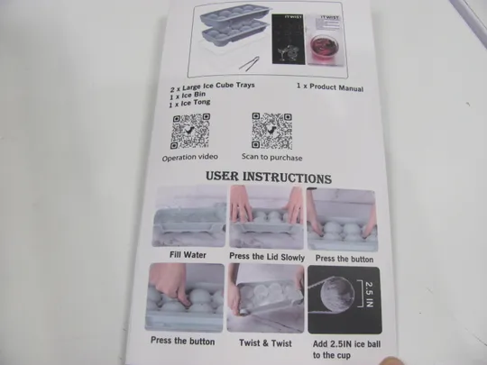 Купити Велика форма для льоду ITWIST, круглий лоток для кубиків льоду, легкий знімний механізм, 16 форм для кубиків льоду  для морозильника, круглі форми для льоду для віскі, бурбону, коктейлів і напоїв (9)