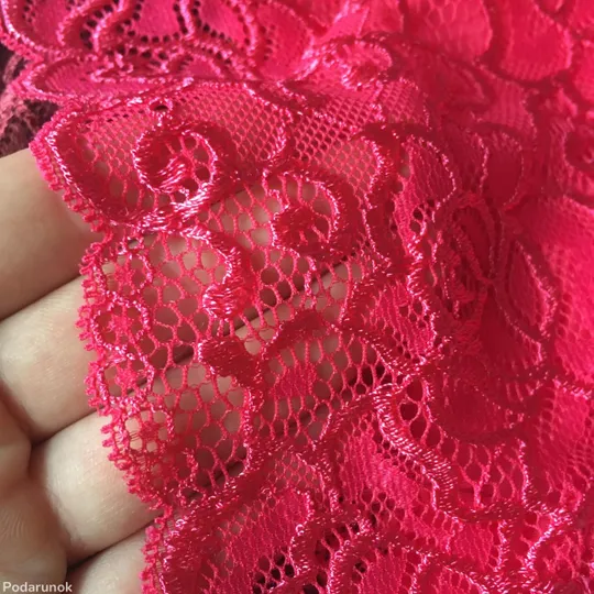 Трусики бразиліани (комплект 2 шт) з бавовни і мережива Miss blue moon рожевий/бордо розмір S З аукціону