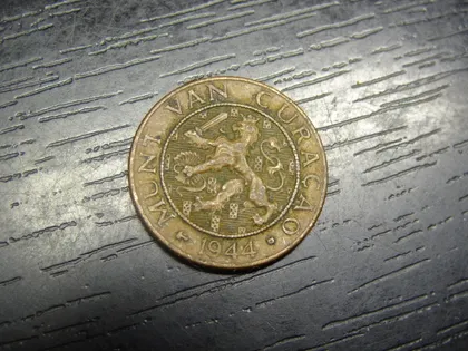 фото, 1 цент Кюрасао 1944