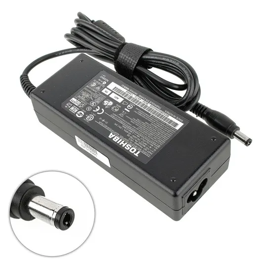 Купити Блок живлення для ноутбука TOSHIBA 19V, 3.95A, 75W, 5.5*2.5мм, прямий роз'єм, black (без кабеля!)