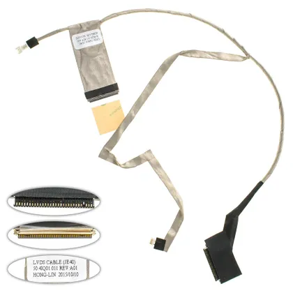 фото, Шлейф матриці для ноутбука ACER (AS: 4350, 4560, 4750, 4752, 4755, TM: 4350, 4750), LED, роз'єм під камеру (50.4IQ01.051)