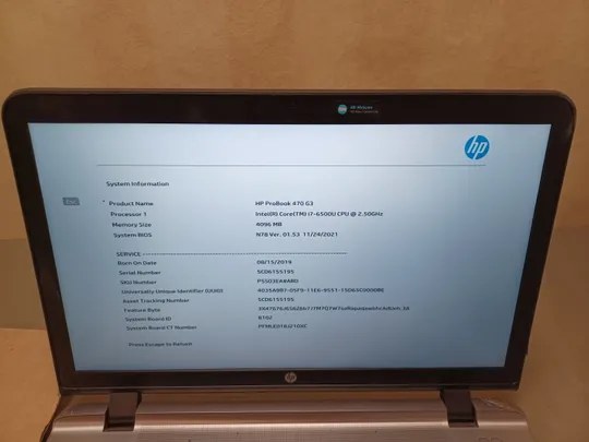 Купити 0754 HP PROBOOK 470 G3 core I7-6500U НІМЕЧЧИНА