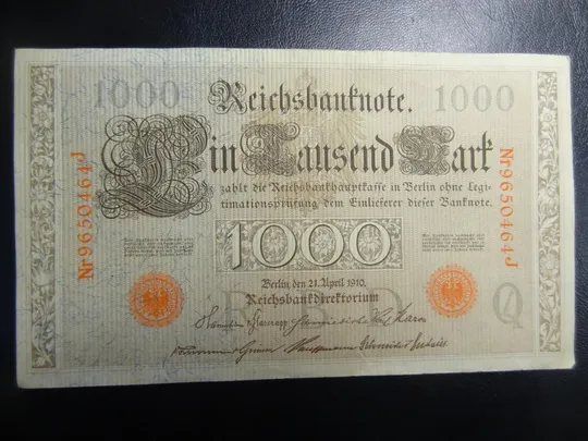 Купити 1000 марок Німеччина 1910 (червона печатка), літера Q