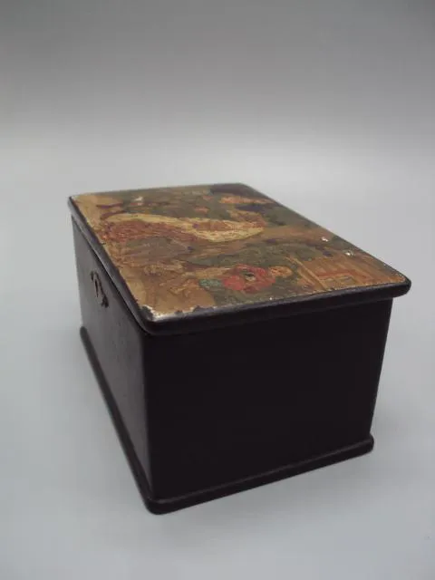 Шкатулка лаковая Палех ручная роспись царизм размер 7,2 х 13,2 х 9 см №1550 З аукціону