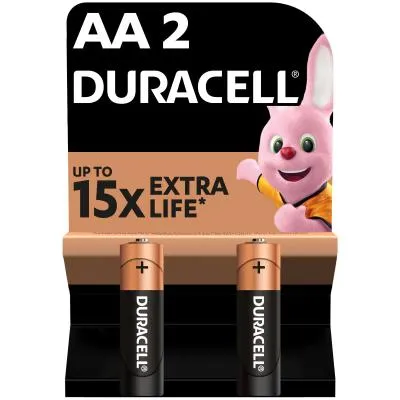 Батарейка Duracell AA лужні 2 шт. в упаковці (5000394058163 / 81551267) Ціна