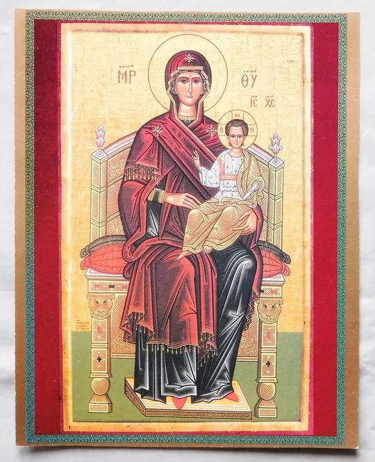 Ікона - Богородиця на престолі - грецький тип Ціна