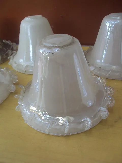 Плафон польский, плафоны белые Польша стекло большие лот 6 шт 14,5 см высота №3257 З аукціону