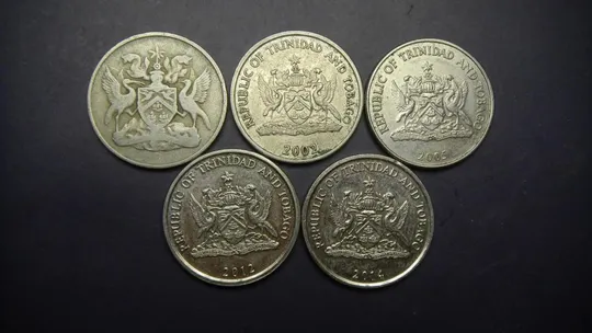 Купити 25 центів Тринідад і Тобаго (порічниця) 5шт, всі різні