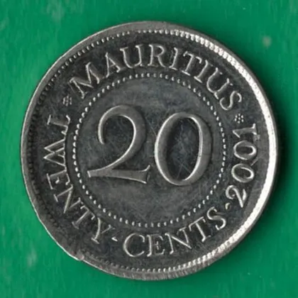 фото, 20 центів 2001 року Маврикій [МШ]