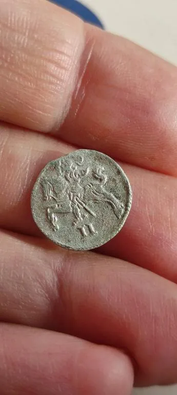 Купити Монета двойной денарий 1566 года серебро рыцарь погоня Литва Польша fp993