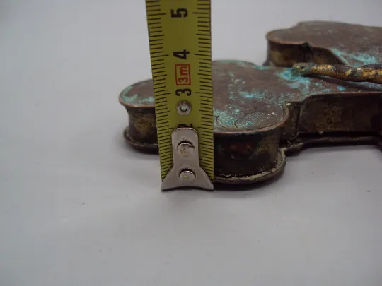 Антикварный напрестольный крест распятие разборный царский латунь позолота 33,5х21,4х1,9 см №16059 Продаж