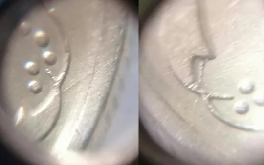 (3455) 50 копійок 1992 1АЕк багаточисельні розколи та викрошки на реверсі /50 копеек 1992 1АЕк брак Продаж