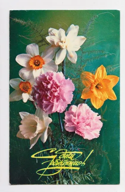 фото, С ДНЕМ РОЖДЕНИЯ = 1977 г. = КОСТЕНКО = чистая #