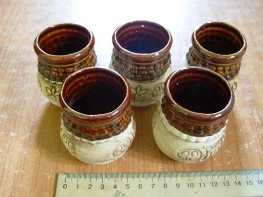 5 керамічних чарок Ціна