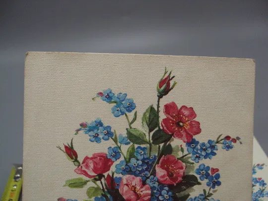 Купити Открытка С днем рождения! букет цветы художник Е. Куртенко 1985 год лот 2 шт чистая и подпис. №17956