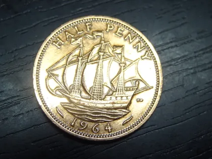 фото, 1/2 пенні 1964 Британія