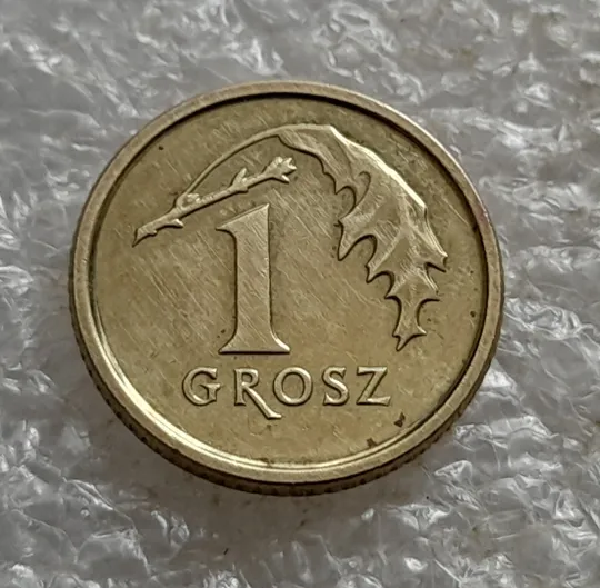 (6859) 1 грош 2014 (новий тип) гарна викрошка на аверсі (Польща, Польша, Polska) Інтернет-аукціон