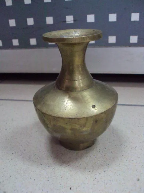 Вазочка миниатюра ваза латунь высота 10,2 см, диаметр 4,6 см №11463 Недорого