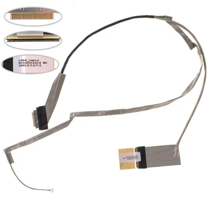 фото, Шлейф матриці для ноутбука LENOVO (G580, G585), LED, роз'єм під камеру (MB: DIS) (DC02001ES10)