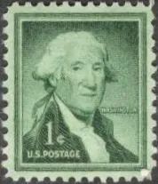 США (USA) 1952 г. 1 цент.   ДЖОРДЖ ВАШИНГТОН.  1 ПРЕЗИДЕНТ США. ( 1789-1797 ). МАРКЕ 72 ГОДА. РЕДКАЯ С КЛЕЕМ.  СОСТОЯНИЕ ИДЕАЛЬНОЕ. Ціна