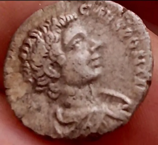 Монета Рима-Предметы предсказателя будущего в Древнем Риме-авгура, серебро, 205 год н.э. sg771 З аукціону