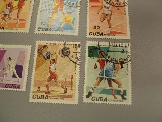 марки серия Куба 1978 спорт лот 6 шт гаш №1456 Продаж