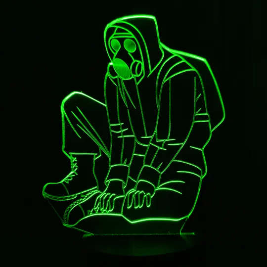 Акриловий світильник-нічник Сталкер 2 зелений tty-n001249 Ціна