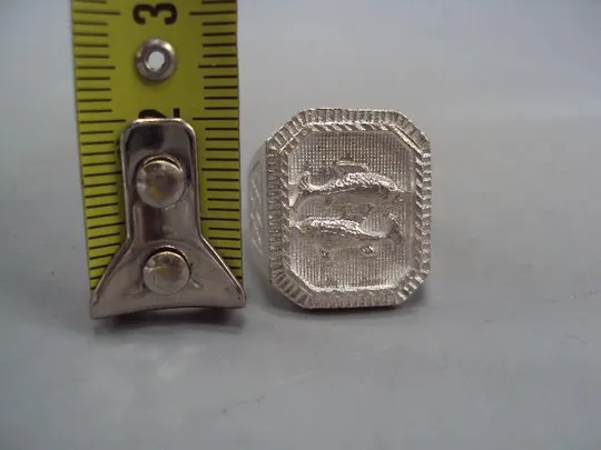 Мужской перстень кольцо печатка зодиак Рыбы гороскоп серебро Украина вес 10,47 г размер 20,5 №15144 Де купити