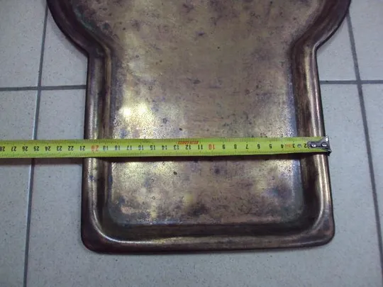 Поднос замочная скважина для самовара латунь клеймо Т.К. длина 42,5 см №11488 Недорого