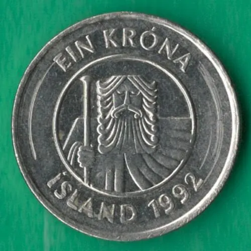 Купити 1 крона 1992 року Ісландія [КВ]