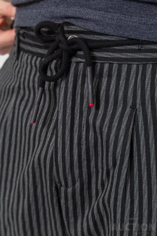 Брюки мужские в полоску, цвет серо-черный, 157R2004 Де купити