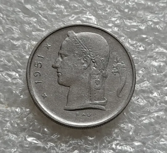(5606) 1 франк 1951 Бельгія (Бельгия) легенда голландською 'BELGIË' Ціна