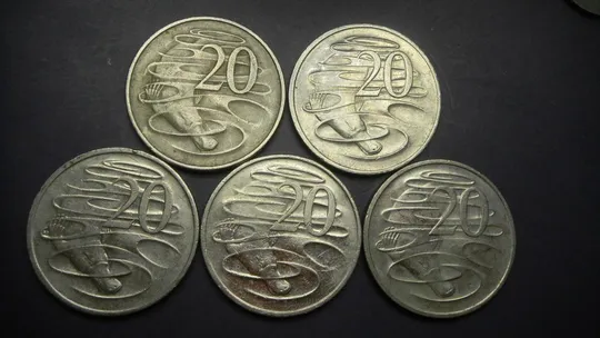 20 центів Австралія (порічниця) 5шт, всі різні Ціна